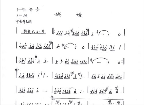 娥嫚萨克斯乐谱曲谱  简谱+降e调伴奏  需要其他曲谱伴奏直接留言