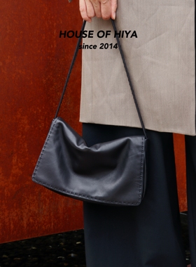 HOUSE OF HIYA新款极简风小众头层羊皮单肩包单肩