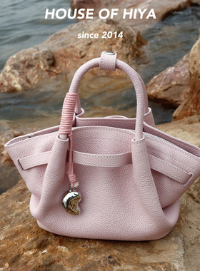 HOUSE OF HIYA新款小懒包头层牛皮小众高级感手提单肩斜挎饺子包