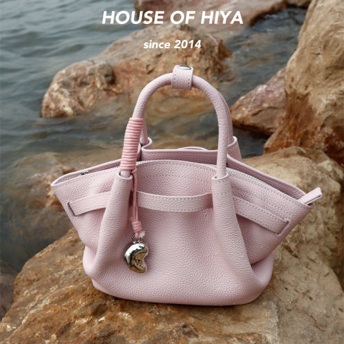 HOUSE OF HIYA新款小懒包头层牛皮小众高级感手提单肩斜挎饺子包