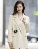 大衣通勤简约大牌休闲羊毛大衣外套西装 100%羊毛新款 西装 呢大衣