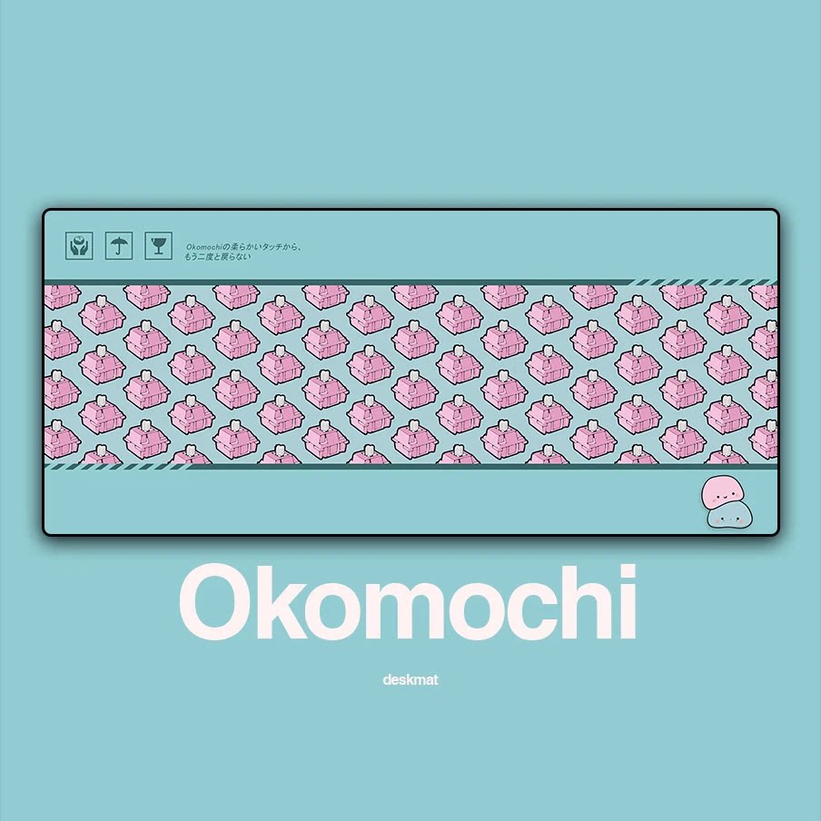 MONOKEI.CO 오코모치 데스크매트 민트 민트 그린 맞춤형 마우스 패드 데스크매트