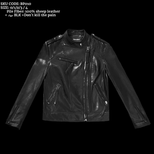 WEIQIN BLKMOTO.NAPA 纳帕真皮头层羊皮夹克外套皮衣甜朋克摇滚