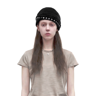 WEIQIN Pierce Of Mind Beret 真皮 搭配单品 发饰 羽毛 帽 真