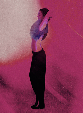 WEIQIN Pristine 全长开衩燕尾丝半身裙 swallow tail 郁金香