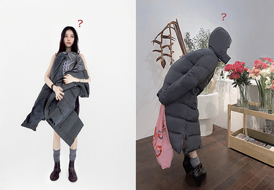 WEIQIN可拆卸长款棉服发热网