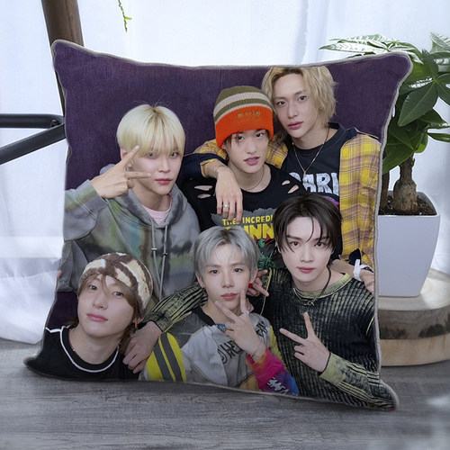 riize明星全员周边抱枕sohee朴元彬可爱双面印花靠枕午睡靠垫含芯