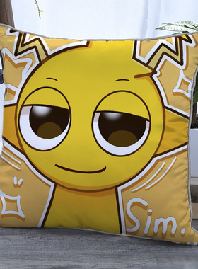 跨境SprunkiPlush节奏盒子新款游戏周边抱枕毛绒靠枕靠垫生日礼物