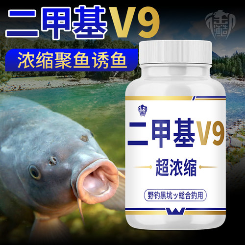 V9钓鱼添加剂粉末垂钓诱食开口多巴盐素二甲基野钓黑坑鱼饵料打窝