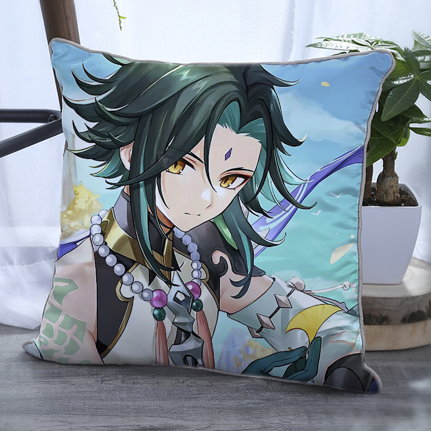 原神游戏周边靠枕魈古风帅气抱枕家居客厅装饰沙发枕送人暖房礼物