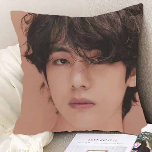 BTS防弹少年团金泰亨V周边抱枕明星海报同款靠枕男女生日礼物靠垫