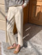 裤 米白色西装 女 休闲气质小脚高腰九分裤 特价 直筒宽松韩版 清仓