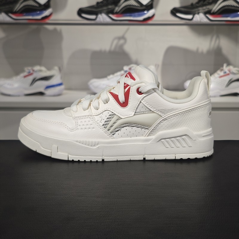 李宁2024新款日进斗金COMMON80s女子舒适软弹低帮休闲板鞋AGCU008