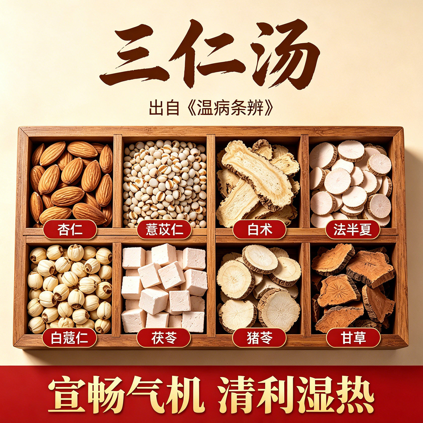 三伏天肝火三仁汤罗大伦加强版杏仁白蔻仁薏仁泡脚免煮速溶解郁汤