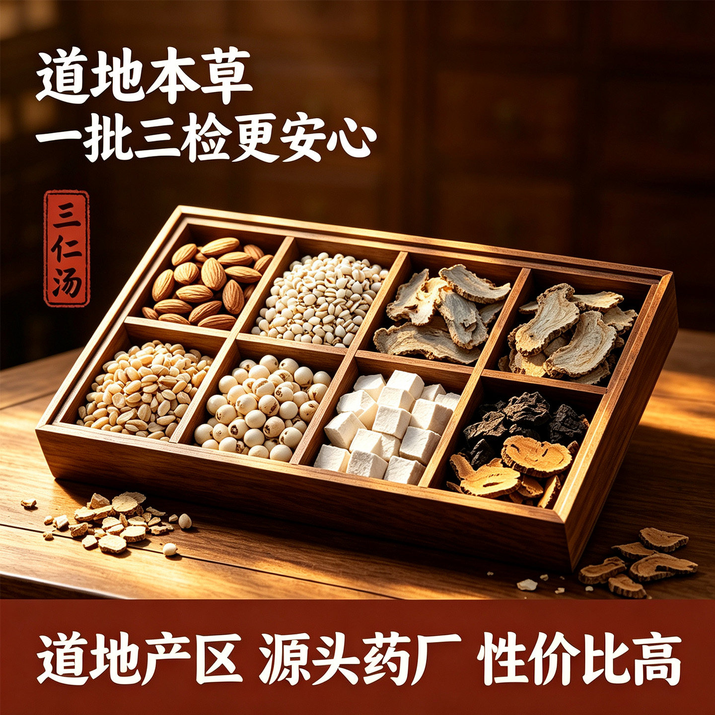 罗大伦推荐杏仁薏仁暴扣仁泡脚药包湿气免煮三伏天三仁汤足浴液