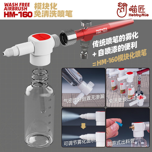 HM-160免洗喷笔专业喷涂彩绘