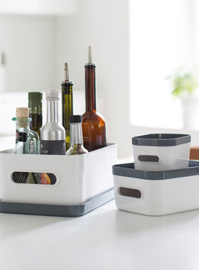 SmartStore收纳盒桌面收纳筐厨房收纳篮塑料储物框化妆品杂物盒