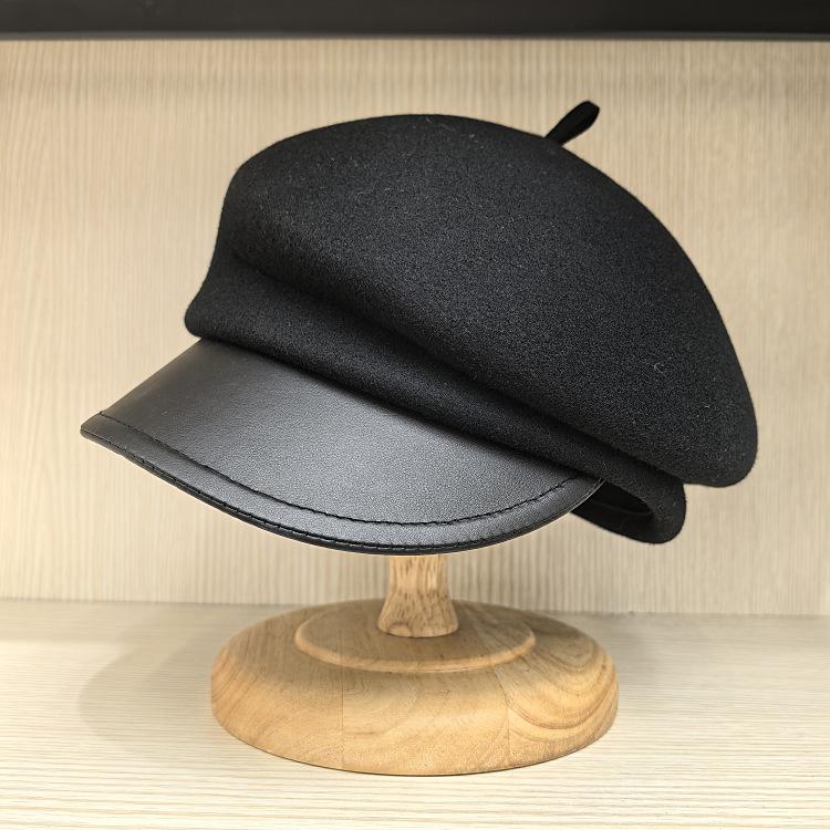 国庆大促秋冬羊毛呢报童帽
