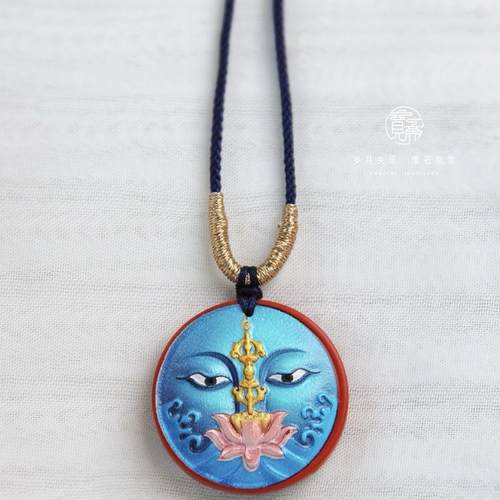 朱砂般若佛眼吊坠项链