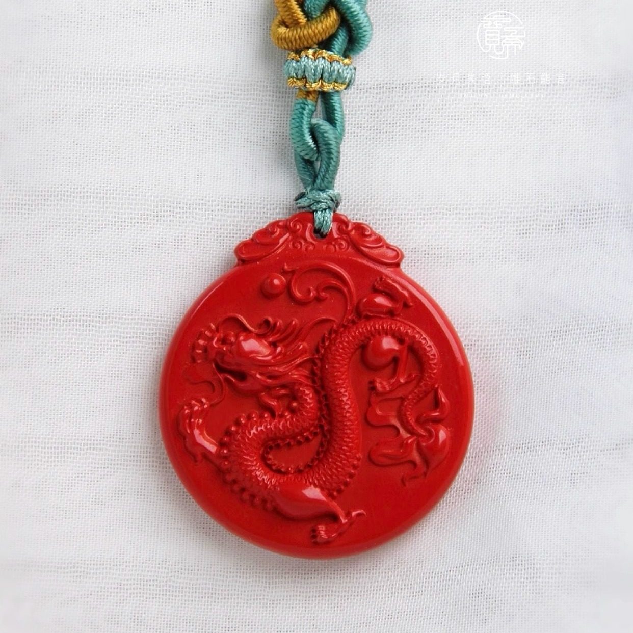 天然朱砂吊坠生肖龙本命年项链