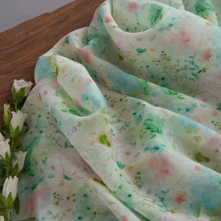 【飞花令】2025春夏新品纯苎麻印花文艺国风旗袍连衣裙上衣布料