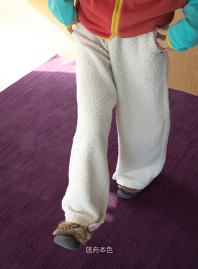 匡舟本色 韩国小众设计 鸡蛋家egg 复古户外加厚加绒松紧腰阔腿裤