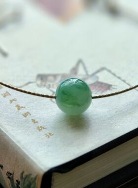 a货天然翡翠冰飘花顶珠手工配饰配件diy圆珠散珠手串项链配珠