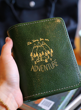 新品头层植鞣牛皮活页A7手账本多功能双环旅行记事本随身本