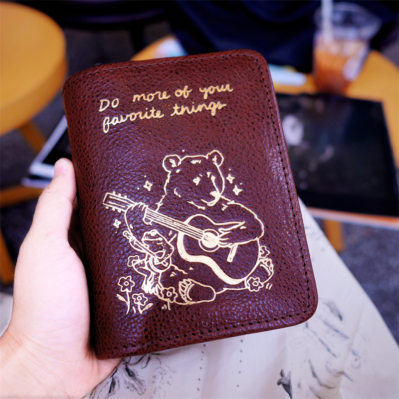 新品A7植鞣牛皮手帐本原创设计复古真皮便携随身活页本子创意礼物图片