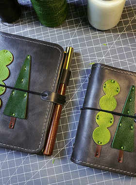 真皮活页手工记事本m5a8随身旅行笔记本多功能收纳牛皮小本子A7