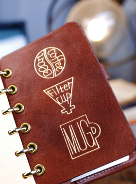 手冲咖啡真皮笔记本活页A7A6奇葩a6分隔页活页手账本索引卡隔页板