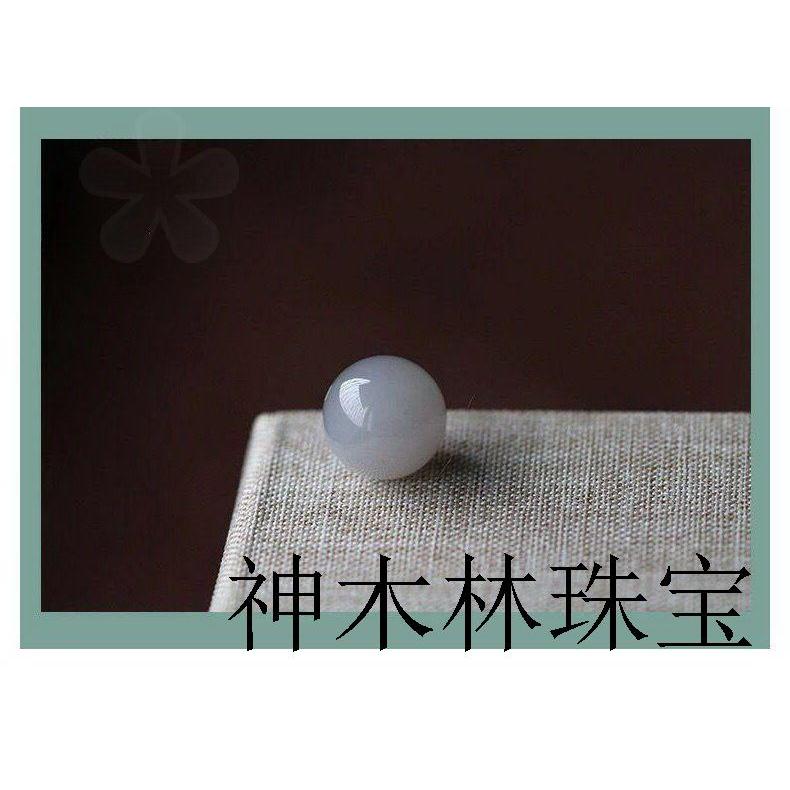 收藏级精选新疆和田玉烟紫色散单珠紫色圆珠手串手链配珠百搭配饰