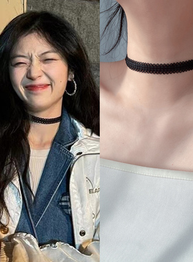 孙千同款弹力蕾丝颈链不掉色百搭