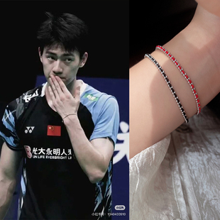 整体S925银王昶同款手链轻奢小众精致黑绳红绳精工编织情侣男女款