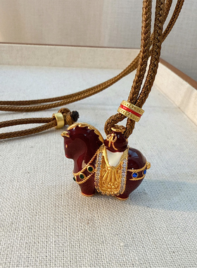 新中式马年马上有钱本命年项链