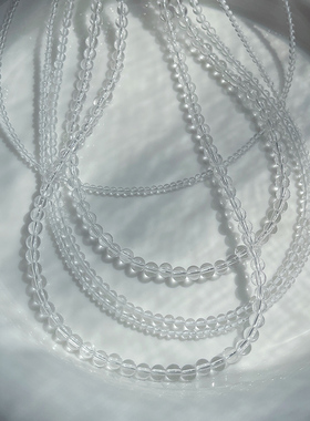 8A精品天然白水晶透明项链choker