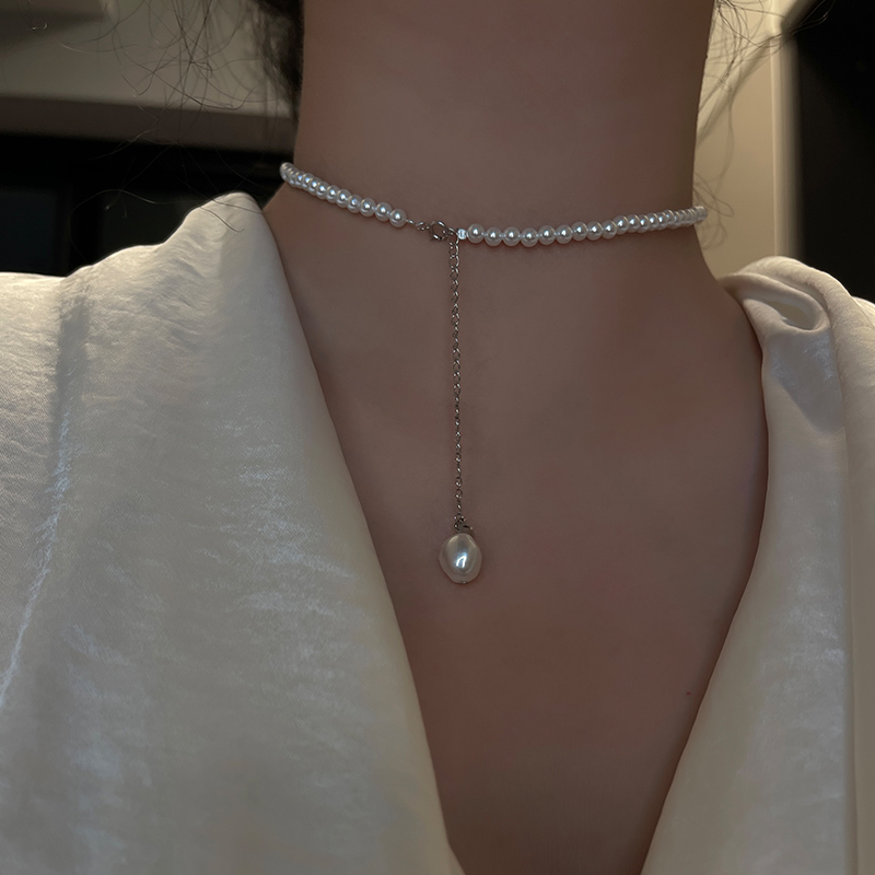 贝壳日韩风设计感百搭珍珠项链