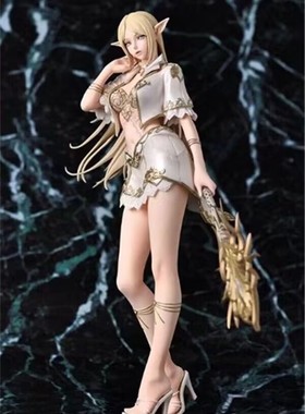 国产 美少女 Lineage 天堂II 白精灵 女法师 1/7 盒装手办摆件