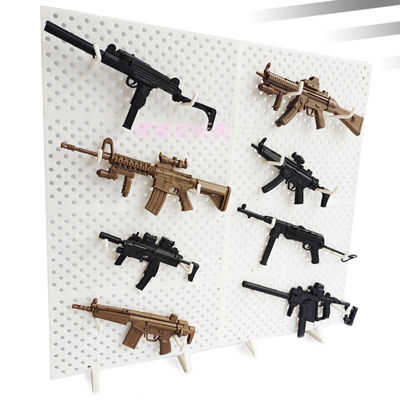 4D拼装枪模型1:6兵人专用武器装备模型MP5冲锋枪阻击枪模型玩具