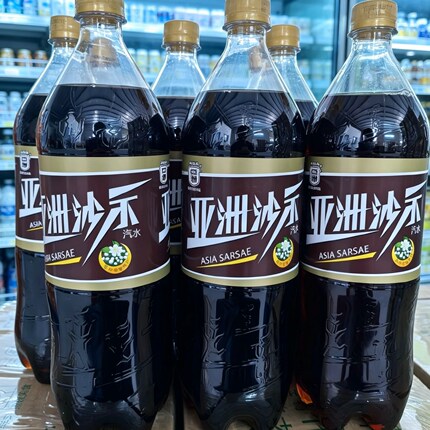 6瓶亚洲沙示汽水1.25L经典老广州可乐沙士汽水碳酸饮料