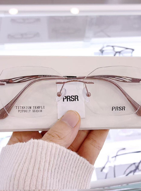 帕莎25新款超轻精致金丝无框多边钛潮男女可配近视眼镜架PJ79017