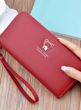 钱包女士长款2026新款韩版可爱小清新多卡位卡包拉链零钱包手拿包
