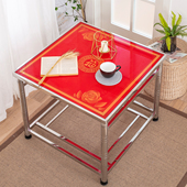 加厚正方形取暖小架子 新款 SUS304家用不锈钢烤火桌折叠组装 桌冬季