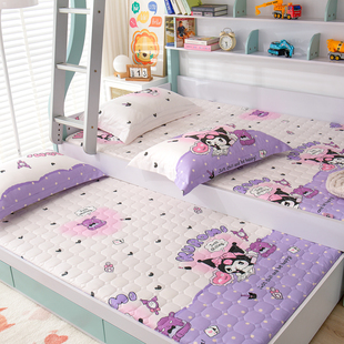 库洛米儿童全棉加棉床笠加厚夹棉纯棉床罩单件上下床铺薄垫棕垫