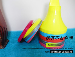 新款时尚家居收纳圆鼓凳可拆塑料圆凳折叠凳子椅子酒吧板凳加厚料