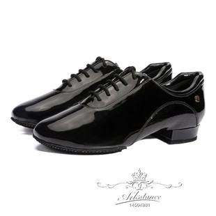 热销款升级版ADS男摩登舞鞋华尔兹进口漆皮牛反毛皮皮两点底A4012