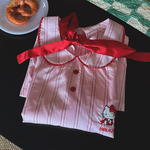 野家同款三O鸥kitty莱赛尔天丝春夏季睡衣女2025新短袖舒适睡裙