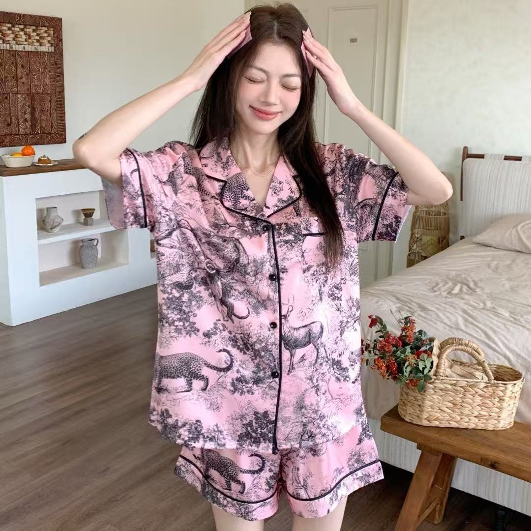 【丛林奢品】2026夏季新款丛林睡衣时尚设计感短袖短裤家居服女