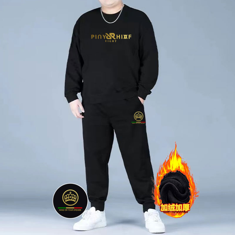 暴款大码男士套装胖子加大加肥