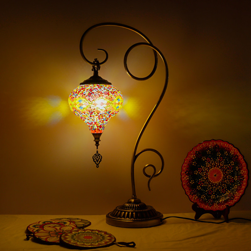 地中海复古浪漫礼品礼物特色创意卧室床头书房手工琉璃土耳其台灯